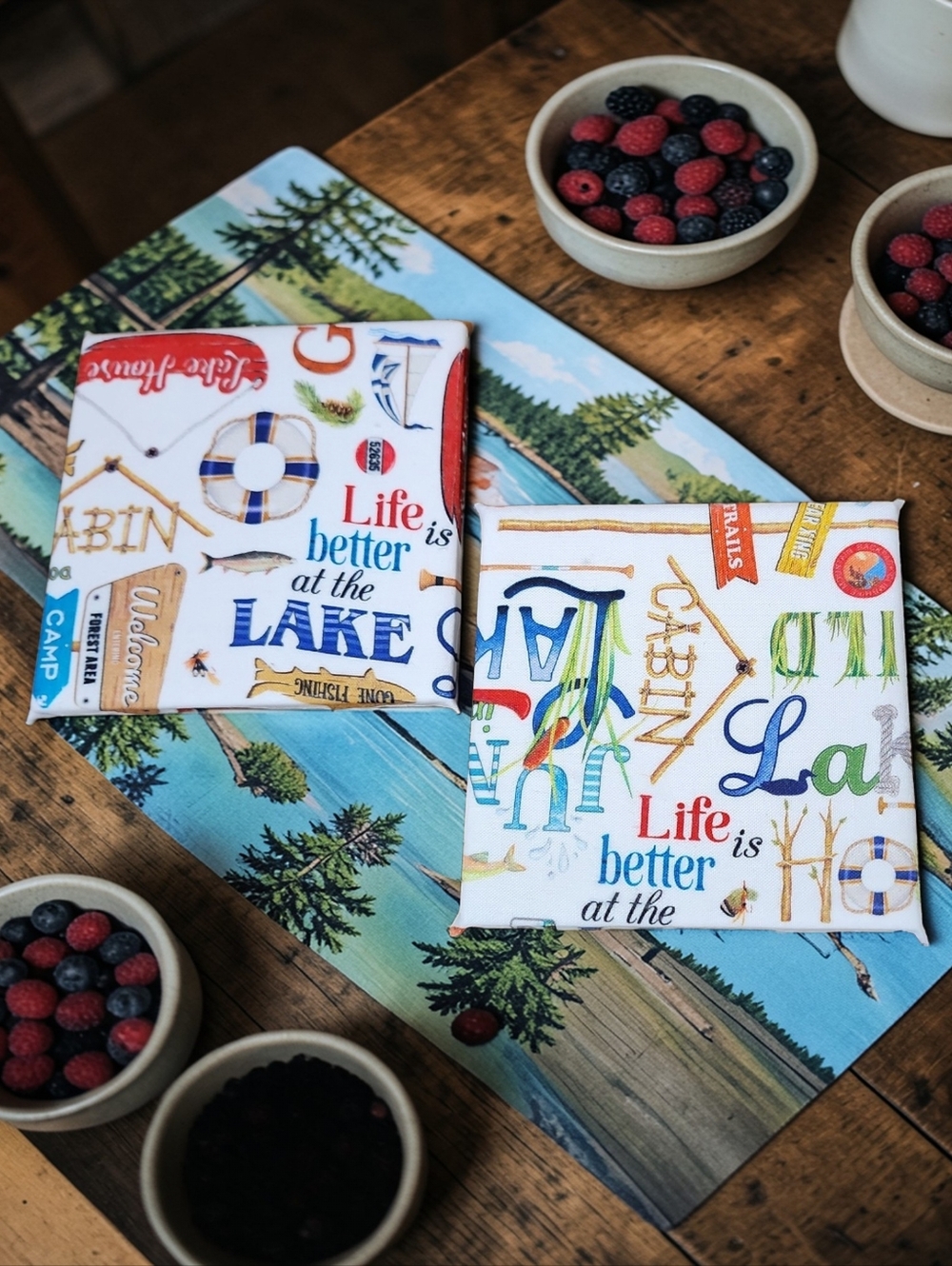 Let's Go Camping Coaster Set